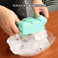 Silicone Ice Cube Tray, Easy-Release Large Square Ice Mold for Drinks and Whiskey
