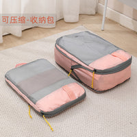 Travel Compression Packing Cubes Set with Toiletry Bag