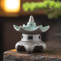 Chinese Zen Ceramic Pavilion Aquarium Landscaping Ornament