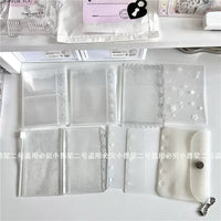 M5 Planner Accessories Set with Transparent Glitter Stickers, Card Holders, and Snap Pouch