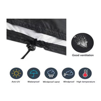 Outdoor Round Swimming Pool Cover for Garden Patio, 210D Anti-UV Dustproof Windproof Leaf Protection