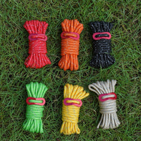 Reflective 5mm Guy Rope for Camping Tents and Tarps, Heavy-Duty Outdoor Windproof Paracord