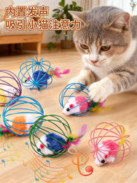 Catnip Cat Toys Set with Interactive Wand, Mice, and Chew Sticks for Self-Amusement and Dental Health