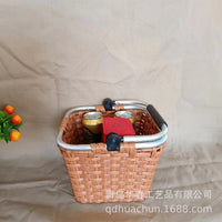 Handwoven Imitation Rattan Storage Basket for Picnics and Play