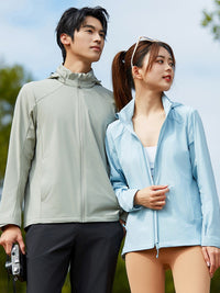 Unisex UPF 50+ UV Protection Hoodie Jacket for Summer Outdoor Sports