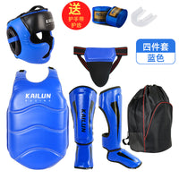 Boxing Protective Gear Set for Kids and Adults - Headgear, Groin Guard, Shin Guards, Chest Protector