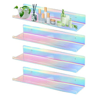 Acrylic Floating Wall Shelf Invisible Display Rack for Collectibles and Decor
