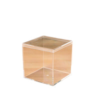 Square Clear Plastic Storage Box with Lid for Jewelry Cosmetics Figurines Candy