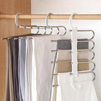 Foldable Multi-layer Pants Hanger for Wardrobe Organization, Non-slip Space-Saving Design