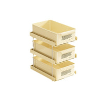 2-Tier Pull-Out Kitchen Countertop Storage Rack with Wheels for Spices and Cups