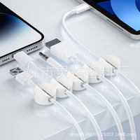 Desktop Cable Organizer Clips for USB Charging Cables and Wires