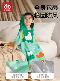 Kids Hooded Beach Swim Poncho Towel Quick Dry for Boys and Girls