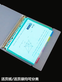 A4/B5/A5 PP Loose Leaf Divider Pages for Binders, Transparent Document Protectors, 6-Tab Index Cards