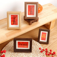Creative Mini Instant Camera Wooden Photo Frame Desktop Ornament Calligraphy Art Decor