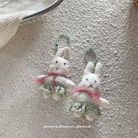 Korean INS Style Forest Cotton Linen Rabbit Keychain Pendant for Bags