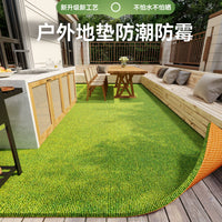 Outdoor Patio Balcony Green Waterproof Non-Slip Wear-Resistant Area Rug