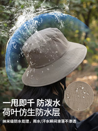 Quick-Dry UV Protection Bucket Hat with Windproof Strap for Outdoor Activities