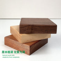 Wooden Display Base for Center Console, Round Walnut or Square Desktop Ornament Stand
