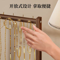 Desktop Jewelry Organizer Stand with Multiple Hooks for Necklaces, Bracelets, Rings, and Earrings