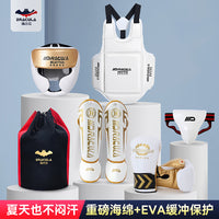 Professional Boxing Protective Gear Set for Kids and Adults - Headgear, Shin Guards, Chest Protector