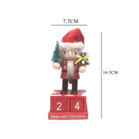 Christmas Countdown Calendar Ornament - Santa/Snowman Desktop Decor