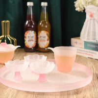 Pink Frosted Glass Kung Fu Tea Set for Women, Heat-Resistant Gaiwan, Gongdao Cup, and Teacups