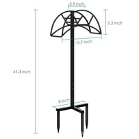 Detachable Metal Garden Hose Holder Stand Outdoor Water Pipe Storage Rack