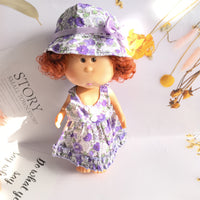 24cm Mia Doll Cotton Floral Dress Outfit