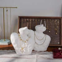Plaster Goddess Shoulder Necklace Display Stand Jewelry Art Ornament Showcase Prop