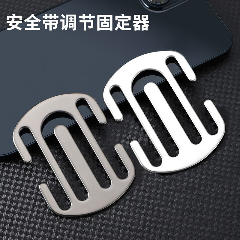 Car Seat Belt Adjuster for Kids, Anti-Choke Neck Protector & Positioner, Universal Metal Shoulder Pad Cover
