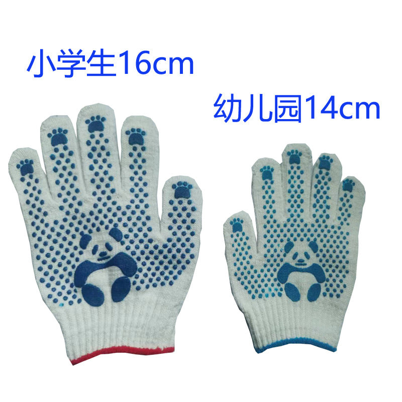 Kids' Panda Grip or White Cotton Work Gloves for Gardening, School Activities, and Outdoor Play