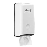 Wall-Mounted Tissue Dispenser for Hand Towels, Punch-Free or Drilled Installation, Commercial Grade