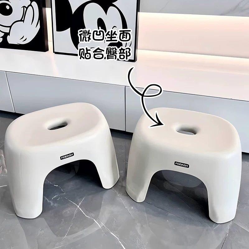 Stackable Plastic Stool for Living Room, Bathroom, and Kids - Non-Slip & Durable