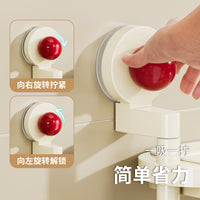 Suction Cup Kitchen Sink Caddy Sponge Holder with Towel Bar, Wall Mounted No-Drill Rotatable Drain Rack