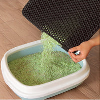 Cat Litter Mat, Double Layer Honeycomb Design, Traps Litter, Easy Clean, Anti-Tracking Pad for Litter Box