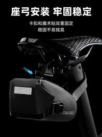 Captain Tass Bicycle Tail Bag, Large Capacity Road Bike Hard Shell Waterproof Quick Release Mountain Bike Storage Bag