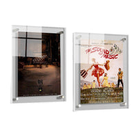 Acrylic Floating Photo Frame Double-Sided Transparent HD Picture Display Wall Mount