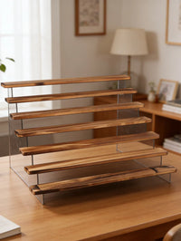 Solid Wood Acrylic Display Stand for Collectibles and Figurines