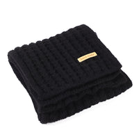 Knitted Solid Color Scarf for Autumn/Winter, Thickened Warm Neck Warmer, Simple Windproof Design