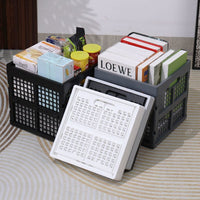 Foldable Square Fruit Storage Basket Sundries Organizer Bin Trunk Camping Snack Storage Box