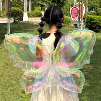 Iridescent Butterfly Wings Balloon for Kids' Birthday Parties & Photo Props