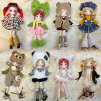 Doll Clothes Set for OB11, YMY, GSC, BJD 1/8 & 1/12 Dolls, 16-17cm Outfits
