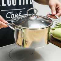 Thick Stainless Steel Mini Hot Pot for Individual Use, Induction Cooker Compatible