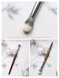 Professional Touch Up Makeup Brushes with Wooden Handle for Blush, Eyelashes, and Eye Detail