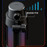 M8 USB RGB Gaming Condenser Microphone for PC & Mobile Live Streaming