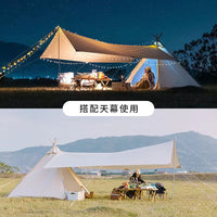 Pyramid Indian Outdoor Tent Waterproof Sunshade Portable Folding Oxford Cloth Tarp for Camping