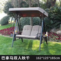 Outdoor Patio Waterproof Sunscreen Multi-person Swing Chair Garden Villa Balcony Double Hanging Chair