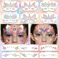 Kids Face Painting Stencils DIY Makeup Templates for Stage and Parties