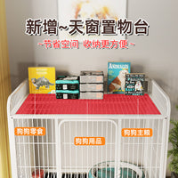 Heavy-Duty Square Tube Pet Dog Crate with Storage Top for Small to Large Dogs
