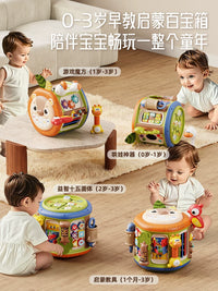 Baby Musical Activity Cube Drum Toy for Early Education and Sensory Development, Montessori-Inspired for Infants 6+ Months